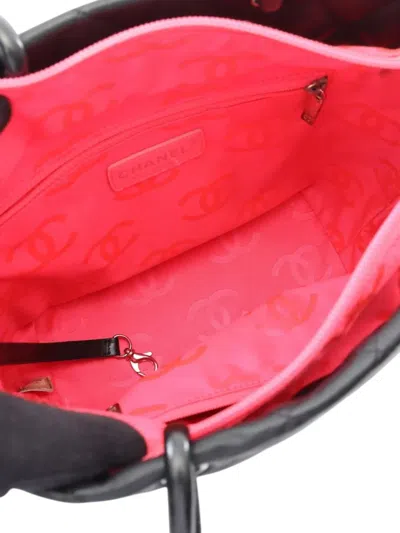 Pre-owned Chanel 2003-2004 Medium Cambon Ligne Tote Bag In Black