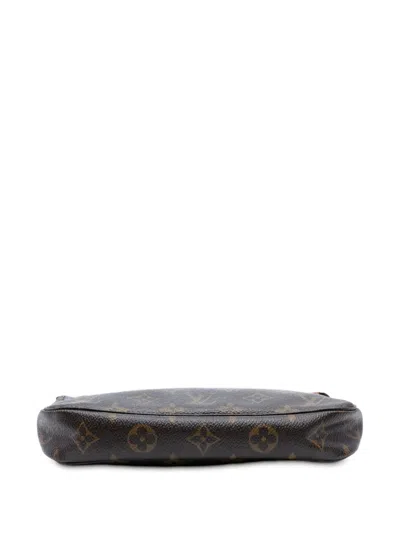 Pre-owned Louis Vuitton 1999 Monogram Pochette Accessoires Shoulder Bag In Brown