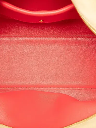 Pre-owned Loewe 2011 Tricolor Suede Amazona 36 Handbag In Brown