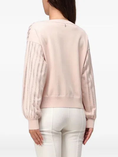Liu •jo Embellished Sweater In Pink