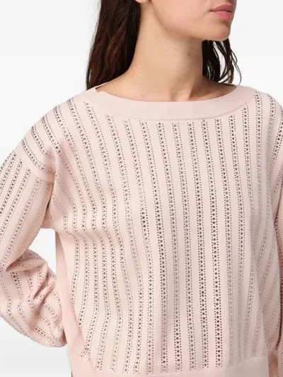 Liu •jo Embellished Sweater In Pink
