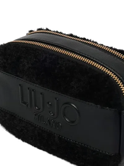 Liu •jo Small Embossed-logo Cross Body Bag In Black