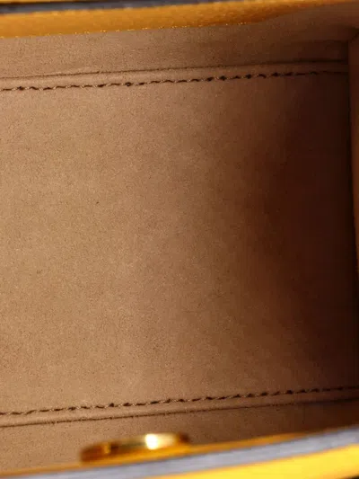 Pre-owned Gucci Diana Nm Bamboo Handle Tote Leather Mini Crossbody Bag In Yellow