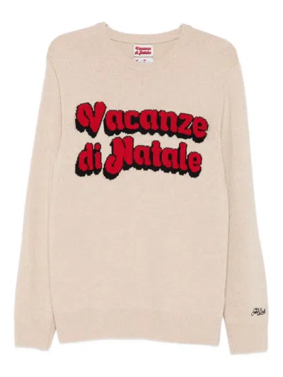 Mc2 Saint Barth Heron Vacanze Logo Crew-neck Sweater In Pink