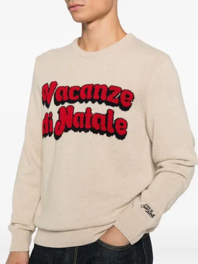 Mc2 Saint Barth Heron Vacanze Logo Crew-neck Sweater In Pink