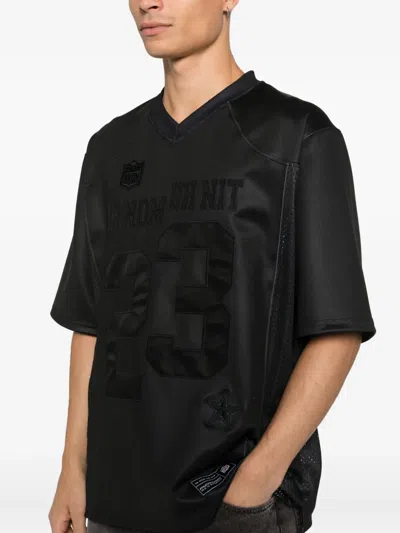Ih Nom Uh Nit Number-patch T-shirt In Black