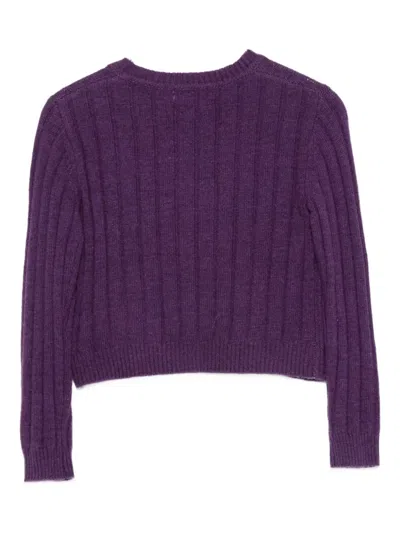 Molo Buttoned Gloria Cardigan In Purple