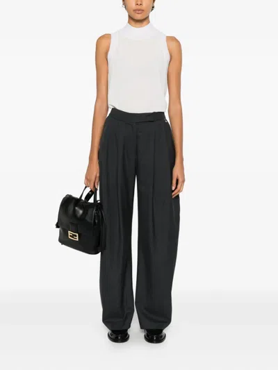 Herno Pleated Trousers In Gray
