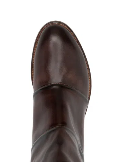 Shoto 40mm Zip-fastening Leather Boots In Brown