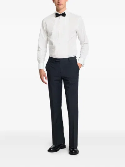 Selected Pleated Buttoned Shirt In White