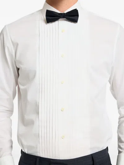 Selected Pleated Buttoned Shirt In White
