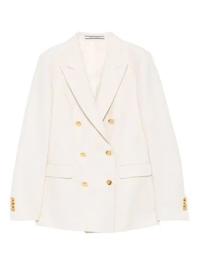 Tagliatore Parigi Double-breasted Blazer In White