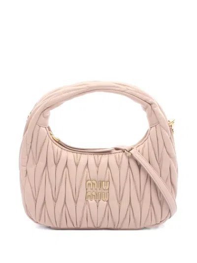 Pre-owned Miu Miu 2010s Wander Matelassé Leather Tote Bag In Pink