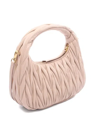 Pre-owned Miu Miu 2010s Wander Matelassé Leather Tote Bag In Pink