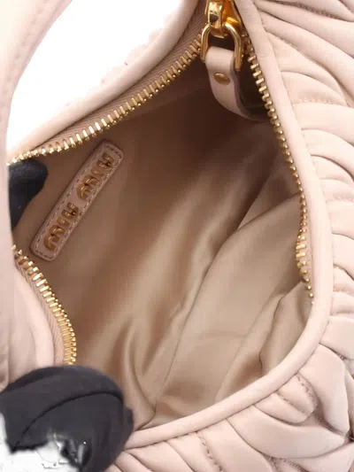Pre-owned Miu Miu 2010s Wander Matelassé Leather Tote Bag In Pink