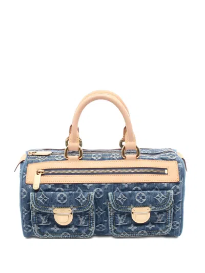 Pre-owned Louis Vuitton 2006 Neo Speedy Monogram Tote Bag In Blue