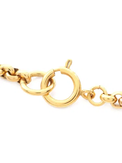 Pre-owned Chanel 1986-1988 Coco Mark Heart Necklace In Gold