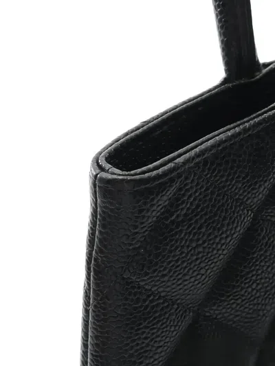 Pre-owned Chanel 2003-2004 Reissue Quilted Tote Bag In Black