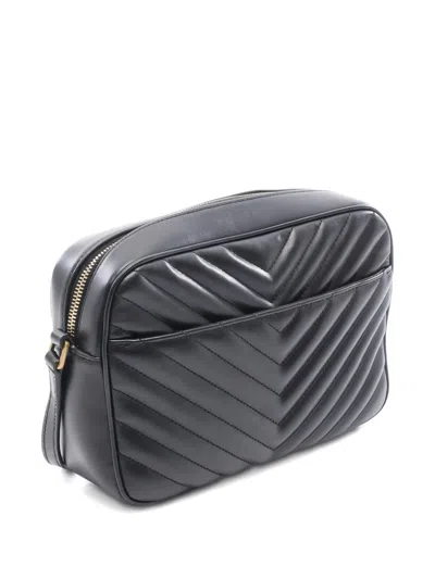 Pre-owned Saint Laurent 2010s Lou Roux Monogram Tassel Camera Shoulder Bag In Black