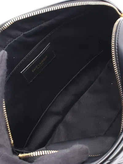 Pre-owned Saint Laurent 2010s Lou Roux Monogram Tassel Camera Shoulder Bag In Black