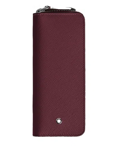 Montblanc Sartorial Pen Bag In Burgundy