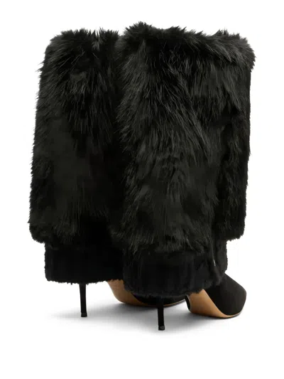 Casadei 80mm Leather Heeled Boots In Black