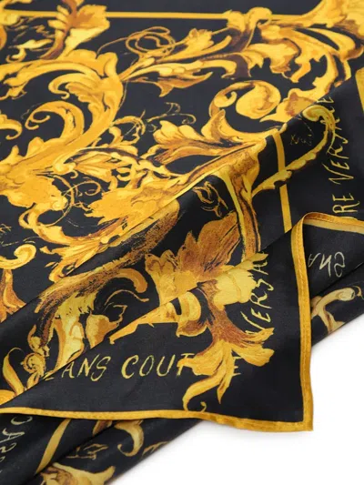 Versace Jeans Couture Baroque-print Scarf In Multi