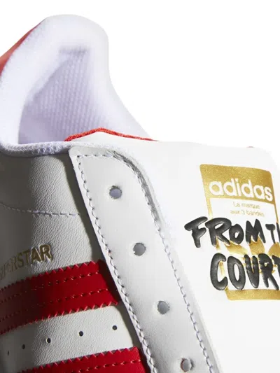 Adidas Originals Superstar Laceless "cloud White/team Collegiate" Sneakers In White