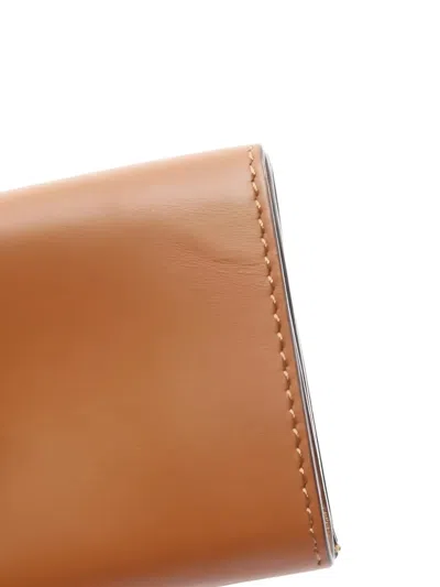 Pre-owned Fendi 2010s Debossed Leather Tri-fold Wallet In Brown