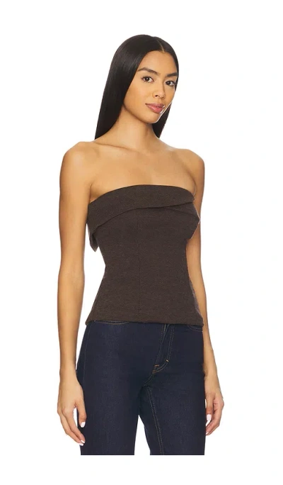 All The Ways Josefina Strapless Top In Brown