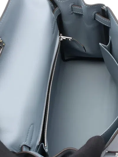 Pre-owned Hermes 2025 Kelly 25 Tote Bag In Blue