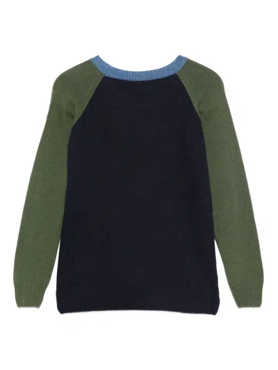 Colmar Colourblock Round-neck Sweater In Green