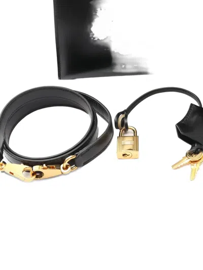 Pre-owned Hermes 2008 Kelly 32 Leather Tote Bag In Black