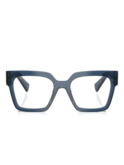 Miu Miu Full-frame Plain Mirror In Blue