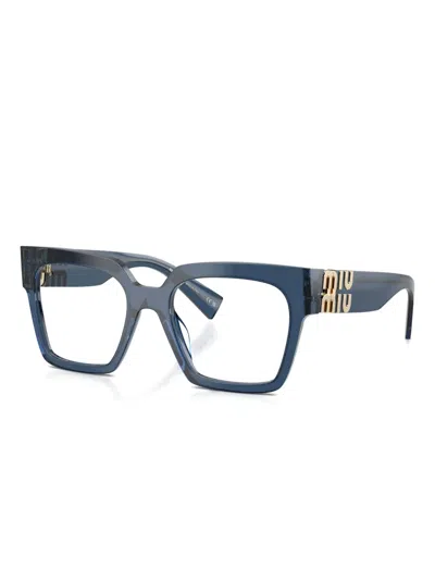 Miu Miu Full-frame Plain Mirror In Blue
