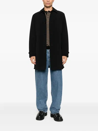 Aspesi Buttoned Coat In Black