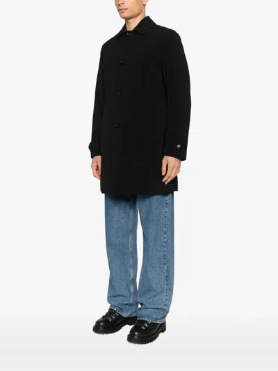 Aspesi Buttoned Coat In Black