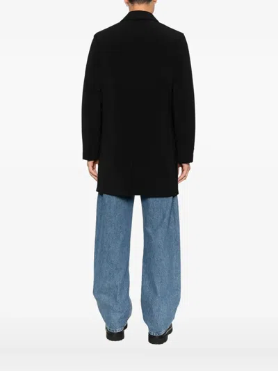 Aspesi Buttoned Coat In Black