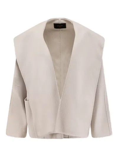 Paltò Shawl-collar Jacket In Neutral