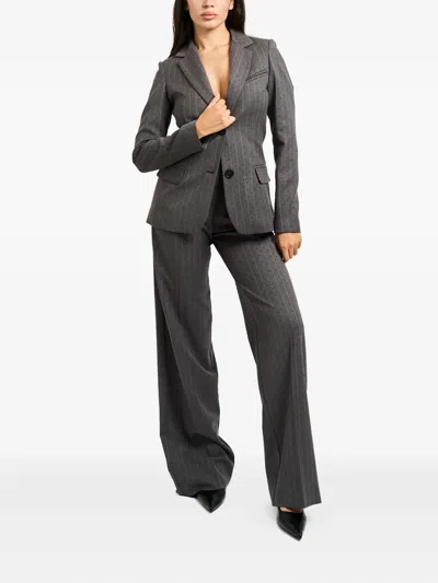 Gaëlle Monopetto Pinstripe Single-breasted Blazer In Gray