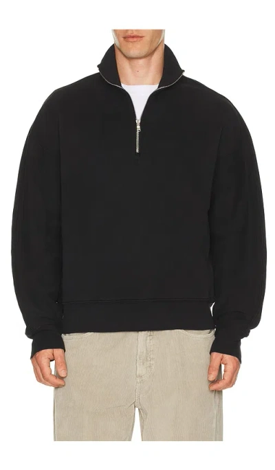 Agolde Idris Quarter Zip Sweater In Black