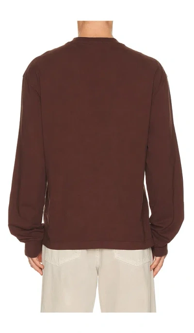 Agolde Long Sleeve Asha Tee In Brown