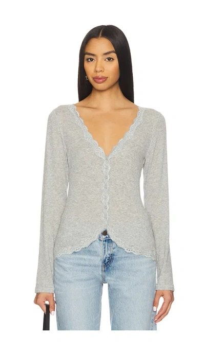 Free People X Intimately Fp Big Love Cardi In Gray