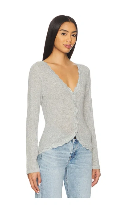 Free People X Intimately Fp Big Love Cardi In Gray