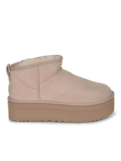 Ugg Boots  "classic Ultra Mini Con Plateau" In Neutral