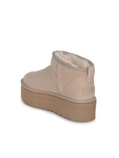 Ugg Boots  "classic Ultra Mini Con Plateau" In Neutral