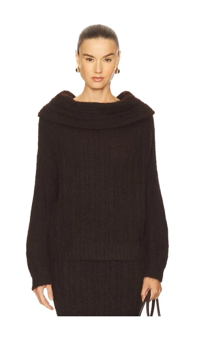 Line & Dot Ophelie Sweater Chocolate In Brown