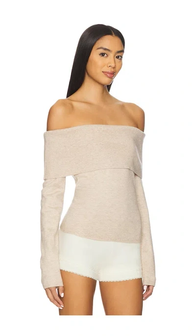 Lovers & Friends Gen Off The Shoulder Sweater In Neutral