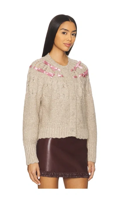 Loveshackfancy Clementian Cardigan In Multi