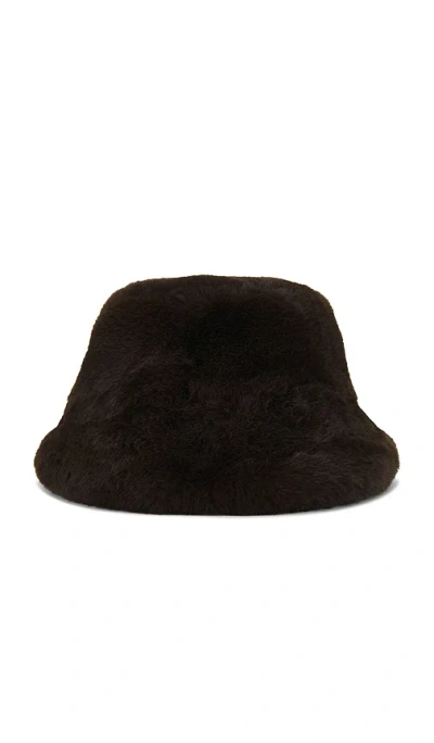 Lovers & Friends Elias Faux Fur Bucket Hat In Brown